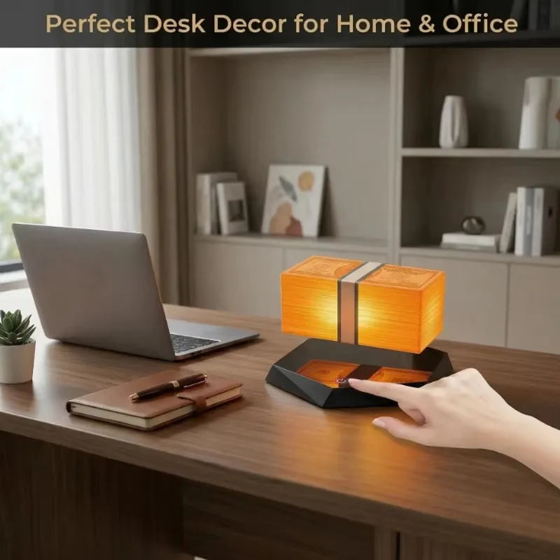 Magnetic Levitation Dollar Lamp 360° Rotating LED Night Light Retro Money Atmosphere Lamp Touch Control Desktop Ornament Gift